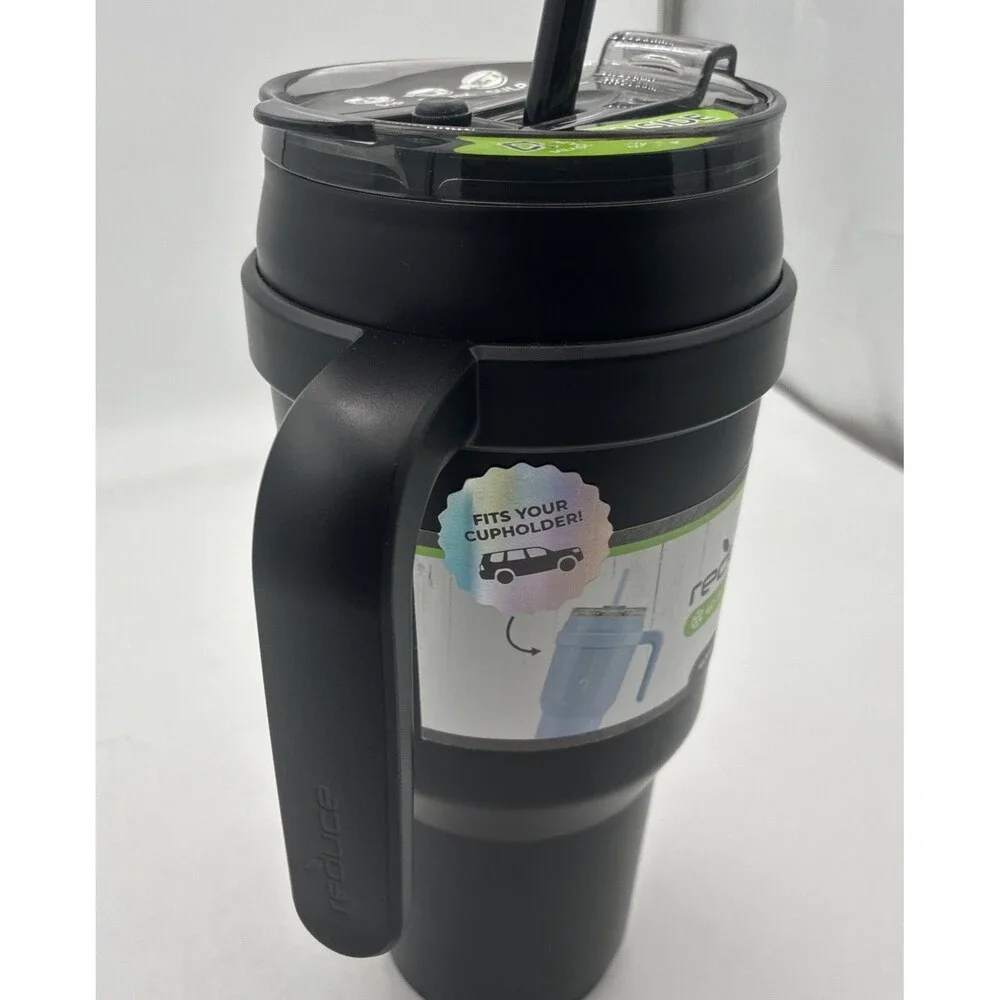 NEW  40 oz. Cold 1 Stainless Steel Travel Mug Tumbler One Size  Black.